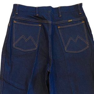 Vintage Maverick Jeans Womens 16 Blue Western Denim High Waist 70s Cowgirl USA